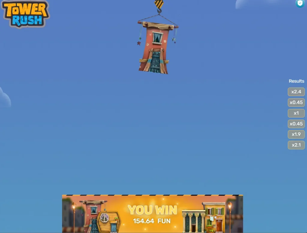 Tower Rush Gewinn